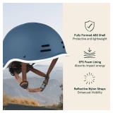 Retrospec Remi Kidsft Bike Helmet for Youth Boys and Girls- Bicycle Helmet with Built-in Visor and Adjustable Reflective Straps for Skateboarding, Scooters, Rollerblading - Matte Navy - 49-53cm - Reta