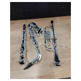Toy Instruments Set Trumpet, Saxophone and Clarient with Standard Keys in Perfect Pitch are Easy and intuitive to Create Real Music. Instruments Measures 16 inches in Length. - Retail: $50