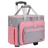 FINESUN Rolling Teacher Bag with Detachable Dolly Multifunctional Briefcase Wheeled Bag for Work,Teaching,Office,Craft Rolling Tote - Retail: $70