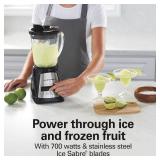 Hamilton Beach Power Elite Wave Action Blender For Smoothies, 40 Oz Glass Jar, 12 Functions Including Puree, Crush Ice, 700 Watts - Black (58148A) - Retail: $47