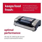 Nesco Deluxe Food VS-12 Vacuum Sealer, 130 Watts, Kit Bags and Viewing Lid, Compact, Silver - Retail: $129