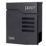Large Mailbox Wall Mount with Lock, Decaller Modern Mailboxes for Outside, Black, 14.4\ x 13\in x 4.2\in - Retail: $51in