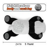 JellyMallow 5 lbs 24 inches Panda Weighted Stuffed Animals, Cuddly Weighted Panda Plush Pillow Giant Plushie Ideal Gift for Adults and Kids - Retail: $36