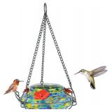 Naturefts Way Bird Products GHF7 Hand Blown Illuminated Top Fill Hummingbird Feeder - Retail: $34