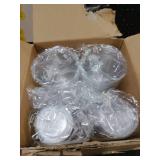 Huifany 100 Pack 16 oz Disposable Plastic Cups with Lids and Straws, Clear Party Coffee Cups for Cold Beverages, Smoothies, Iced Coffee, and Leak-Proof, BPA-Free - Retail: $20