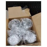 Huifany 100 Pack 16 oz Disposable Plastic Cups with Lids and Straws, Clear Party Coffee Cups for Cold Beverages, Smoothies, Iced Coffee, and Leak-Proof, BPA-Free - Retail: $20