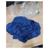 JISEN Cocktail Square Table Top Cover Spandex Fitted Stretchable Tablecloth Topper Cap 38x38 Inch E-Navy - Retail: $20