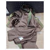 HAPNBCELE Velvet Wizard Robe Cloak with Hood Men Women, Sorcerer Renaissance Costume Medieval Cape Long Sleeve Halloween (Brown, 59\150CM) - Retail: $20in