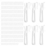 120 Pcs Adjustable Curtain Hooks Curtain Pleat Hooks Plastic Pinch Pleat Curtain Hooks Clips Ratchet System Pinch Pleated Curtain Drapery Pin Hook for Window Curtain Door Curtain Shower Curtain - Reta