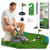 Dusor Toilet Golf Gifts for Men, White Elephant Gifts for Adults Funny, Stocking Stuffers for Men, Mens Gift for Christmas, Toilet Golf Game for Him Husband Dad, Gag Gift for Him Who Have Everything -