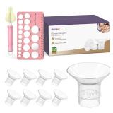 Nuliie 8PCS Flange Sizing kit 21mm for 24mm FlangeShield of Most Pumps, BPA Free Silicone Flange Inserts, Compatible with MomcozyElvieSpectraBellababyTSRETENuliie Electric Breast Pumps - Retail: $8