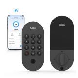 Tapo Smart Wi-Fi Deadbolt Door Lock  Keyless Tactile Buttons, Customized Access with in-App Monitoring, Auto-Lock, IP54 Weatherproof, BHMA Grade 3, Compatible with Standard Door Sizes, Tapo DL100 - 
