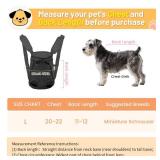 Inspack Dog Backpack CarrierCat Carrier, Adjustable Pet Front Carriers Travel Bag for Puppy Medium Dogs, Legs Out, Soft Ventilated Dog Chest Carry Backpacks for HikingCamping, 7-11 lbs, Black - Retail