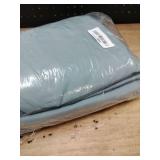 Amazon Basics Lightweight Super Soft Easy Care Microfiber 4 Piece Bed Sheet Set with 14-Inch Deep Pockets, King, Spa Blue, Solid - Retail: $19
