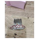 Pink Crystal Mini Tiara Hair Comb - Retail: $15