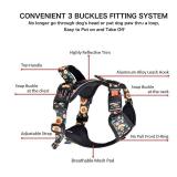 Petmolico No Pull Dog Harness Set, 2 Leash Attchment Easy Control Handle Reflective Vest Dog Harness Breed, Small Dogs Harness and Leash Set with Poop Bag Holder(S, Sunflower) - Retail: $23