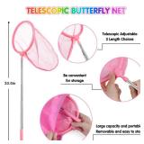 INNOCHEER Kids Explorer Kit and Bug Catcher Kit and Safari Costume Kit, Outdoor Exploration Set with Hat, Vest, Butterfly Net and Bugs Book for Boys Girls 3-12 Years Old (Camouflage Pink) - Retail: $2