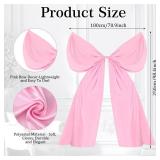 MBAIYO Large Pink Bow Decor, 98 x 71 Pink Bow Birthday Decorations Satin Bowknot Party Decorations Room Wall Decor for Party Wedding Birthday Shower Bachelorette Bridal Supplies