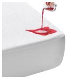 LAVANCE Premium Cotton Terry Mattress Protector  Twin XL Size, Waterproof Soft Noiseless Dirt-Proof Washable Bed Mattress Cover - Retail: $19