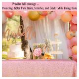 ZULADISE 2 Pack Premium Pink and Gold Plastic Tablecloths  Thick, Durable, Reusable Table Covers (54 x 108 in)  Disposable Party Tablecloths for Birthday, Baby Shower and Event Decorations - Retai