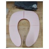 Jool Baby Folding Travel Potty Training Seat for Toddlers, Fits Round and Oval Toilets, Non-Slip Suction Cups, Includes Free Travel Bag (Pink) - Retail: $15
