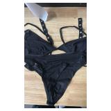 Medium Buckle-bra Two Piece Bikini, Black (Stock Photo Approximate)