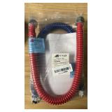 Flexible Stainless Steel Corrugated Water Heater Connector, 34in x 34in, 24in Length (2ct)