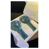Kook Ceramic Spoon Rests   Set of 2   Navy - Retail: $31