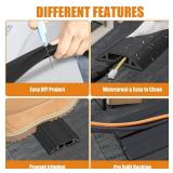 TFMUZERT 10 ft Cord Covers for Wires on Floor, Heavy Duty PVC Duct Floor Cord Cover, Floor Cable Cover Easy to Unroll Prevent Trip Hazard for Home Office or Outdoor Settings (Black) - Retail: $29