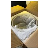 OAKOA Concrete Fruit Bowl for Kitchen Counter - Large Decorative Bowls for Home Decor - Modern Key Bowl for Entryway Table - Pedestal Bowl for Keys - Retail: $60