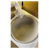 OAKOA Concrete Fruit Bowl for Kitchen Counter - Large Decorative Bowls for Home Decor - Modern Key Bowl for Entryway Table - Pedestal Bowl for Keys - Retail: $60