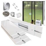 Gulrear Max 95" Sliding Door Air Conditioner Vent Kit with Security Lock and 2 weather strippings Energy Saving Airtight Universal 5.05.9 Inch AC Hose Coupler Portable AC Balcony Door Plates kit - Ret