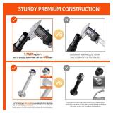 ALLY PEAKS Pull Up Bar Thickened Steel Pipe Super Heavy Duty Steel Frame Upper Workout Bar| Multi-Grip Strength for Doorway | Indoor Chin-Up Bar Fitness Trainer for Home Gym Portable (silver2) - Retai