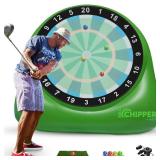 SWOOC Games®  Bull Chipper | Giant Golf Darts (Over 6ft Tall) w 10+ Golf Games | Backyard Game with Air Pump | Yard Game for Adults | Giant Outdoor Fun for Adults and Family | Outside Activity - 