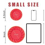 U-QE 100PCS Red Plastic Plates - Heavy Duty Red Plates Disposable for Party with Gold Rim - Include 50PCS 9inch Red Dinner Plates and 50PCS 6inch Red DessertSalad Plates for Party - Retail: $32