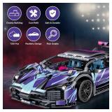 WINGIFT 1329 Piece Sports Car Building Blocks Toys Boys or Adults Kits, 1:14 Race Car Model Building Set, Adult Collectible Model Cars Set to Build, STEM Super Cars Sets for Boys Girls Age 6-12, 8-14 