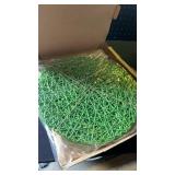 AHHFSMEI Paper Braided Round Placemats Set of 8 Natural Non-Slip Heat Resistant Table Mats for Dining Tables Woven Indoor Outdoor Place mats for(Forest Green,8) - Retail: $18