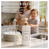 Modern Gold Design Large 27 oz Shampoo and Conditioner Dispensers - Empty Plastic Refillable Pump Bottle Set for Bathroom Shower Soap Dispenser, Set of 3 (White) - Retail: $27