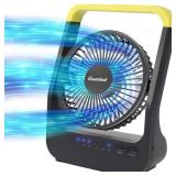 Gazeled F15 Battery Powered Fan, Long Lasting Battery Operated Fans for Camping, Portable D-Cell Desk Fan with Timer, 3 Speeds, Whisper Quiet, 180° Rotation, for Office, Bedroom, Outdoor, 5ftft - Ret