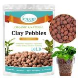 Legigo 10 LB Organic Leca Clay Pebbles for Plants, 4mm-16mm 100percent Natural Leca Balls for Indoor Plants, Hydroton Clay Pebbles for Plants Hydroponic Aquaponics Growing Orchid Drainage Terrarium - 