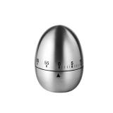 Stainless Steel Kitchen Timer Egg  Accurate Countdown Timer for Cooking, Metallic Silver Egg Shape, with Dual-Language Manual (English and Chinese) - Retail: $7
