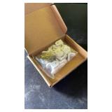 uxcell 20Pcs 90 Degree Plastic Corner Braces, 16.6x23.4x23.4mm Nylon Shelf Right Angle Brackets with Screws for Cabinets, Cupboards (White) - Retail: $8