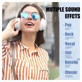 BERIBES Bluetooth Headphones Over Ear, 65H Playtime and 6 EQ Music Modes Wireless Headphones with Microphone, HiFi Stereo Foldable Lightweight Headsets, Deep Bass for Home Office Cellphone PC Ect. - R