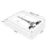 AMEITECH 5x7 Acrylic Photo Frame 2 Pack, Clear Magnetic Picture Frames, 10 + 10MM Thickness Stand in Desk or Table - Retail: $23