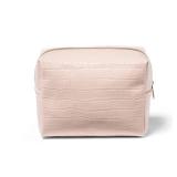 Sonia Kashuk Loaf Makeup Bag - Blush Faux Croc - Retail: $15