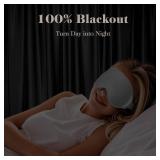 Fygrip 3D Cooling Eye Mask Sleep Mask for Men and Women, 100percent Pressure-Free and Light Block-Out Eye Mask for Sleep with Easy Adjustable Strap, Night Eye Cover for Travel, Grey - Retail: $6