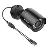 ANNKE 1080p Security Camera 4-in-1 CCTV Bullet Wired Cam, AHDTVICVICVBS, Analog Surveillance Video Add-On Black Camera for Outdoor Use, 100ft Clear Night Vision (Power Adapter Not Included) - E200 - R