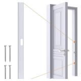 24\ Interior Door Jamb Repair Kit for Interior Doors?Extended Door Strike Plate Reinforcement Plate for Interior Door Deadbolt, Fit Any Interior Door Jamb Door Frame (White) - Retail: $30in