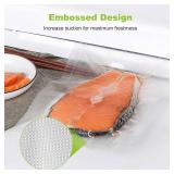 Bonsenkitchen Vacuum Sealer Bags, 8\ x 50ft Rolls 2 pack for Food Storage Saver, Bpa Free, Heavy Duty, Commercial Grade Textured Food Roll, Customized Size Bag for Sous Vide Cooking,VB3209 - Retail: $