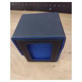 AFIING MTG Deck Box for Commander Display,Card Deck Box Fits 100 Double Sleeved Cards, Magic Commander TCG Storage Box with 2 Dividers,Drawstring Bag and 1 Toploader(BlackBlue) - Retail: $14